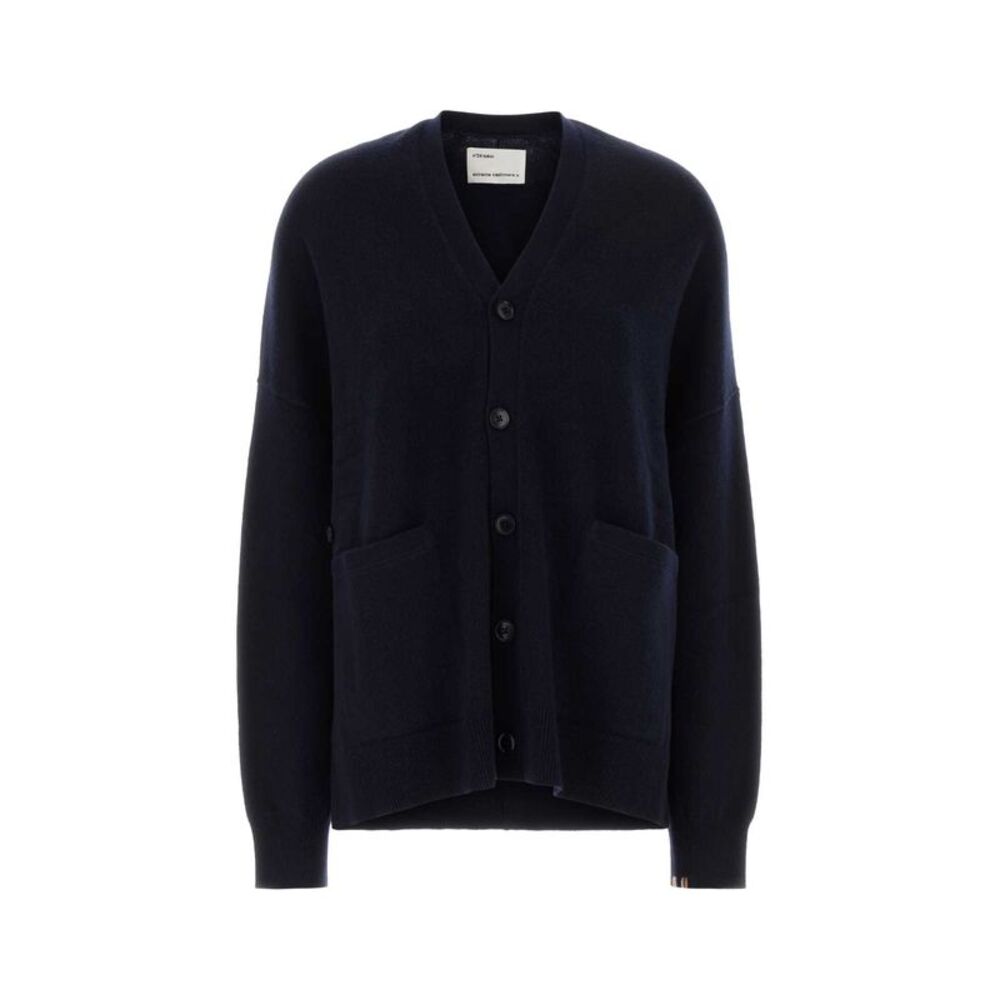 Extreme Cashmere Women Navy Blue Stretch Cashmere Blend Nâ°24 Oversize Cardigan